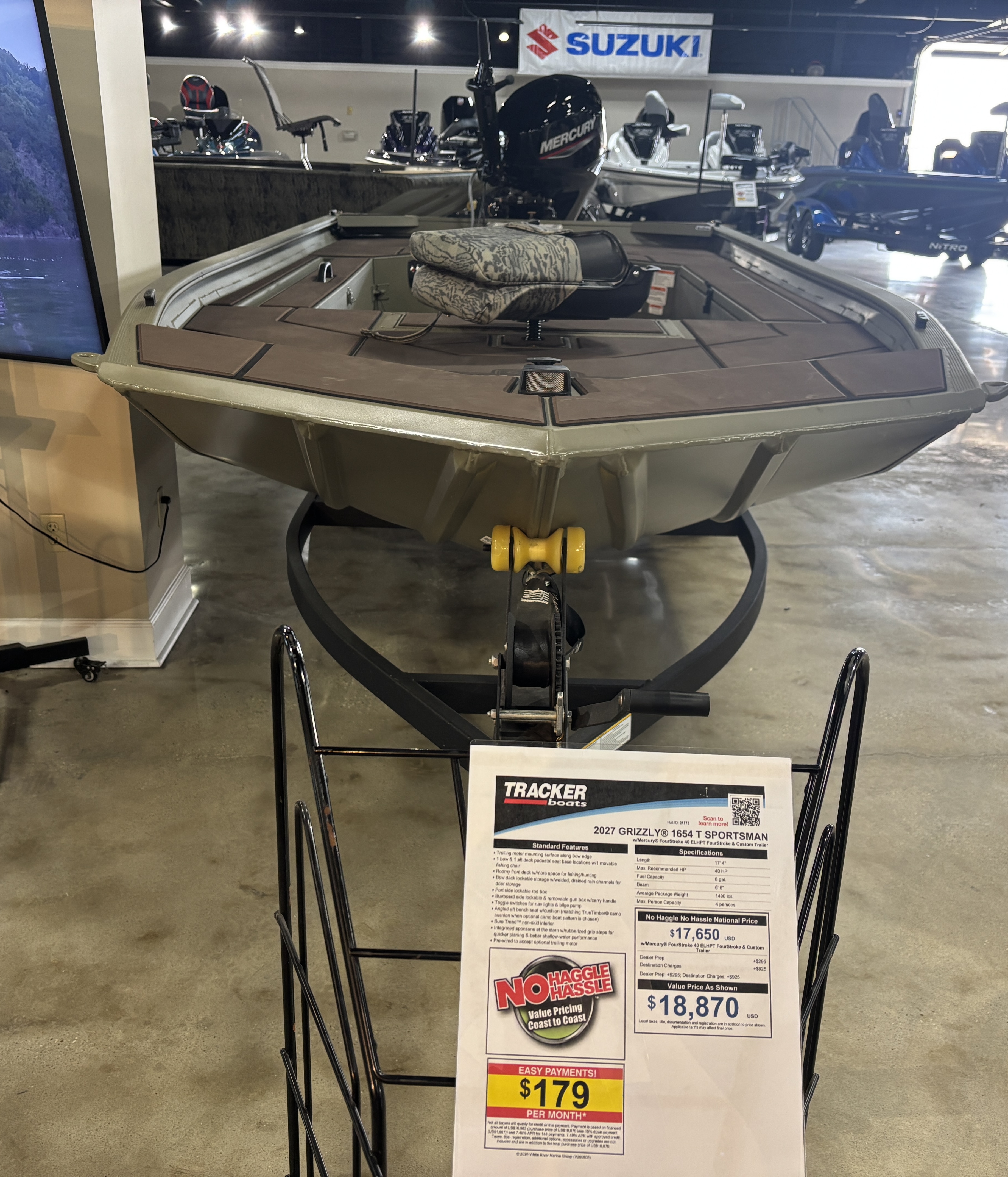 2027 WHITE RIVER T1654SP UTILITY BOAT